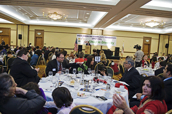 FDA Dietary Supplements talk of the night at IACF dinner
FREMONT: The who is who of Northern California, whether in the community or in the political arena came together with seriousness and elegance at the 9th annual Indo-American Community Federation (IACF) unity dinner at the Fremont Marriott on March 26.
The theme for this year’s dinner was 'Unity Though Diversity: A New Change for America's Children which it showcased appropriately by educating the politicians and community leaders about the dangers of over-the-counter-supplements.
